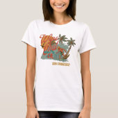 Surf Californische  retro T-Shirt wegvegen (Voorkant)