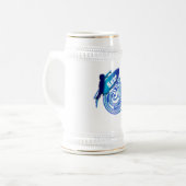 Surf Californische surfers surfen op geschenken Bierpul (Voorkant links)