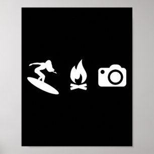 Surf, Camp, Snap - Extreme Sports Icons Surfer Mei Poster