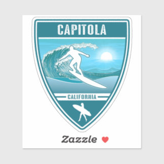 Surf Capitola California Sticker