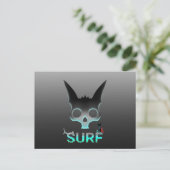 Surf Cat Briefkaart (Staand voorkant)