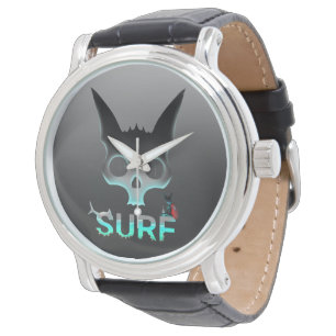 Surf Cat Horloge