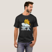Surf catzilla surfer leven is golf vang het t-shirt (Voorkant volledig)