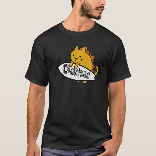 Surf catzilla surfer Oahu T-shirt (Voorkant)