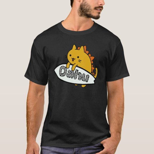 Surf catzilla surfer Oahu T-shirt (Voorkant)
