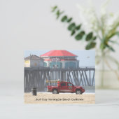 Surf City California Briefkaart (Staand voorkant)