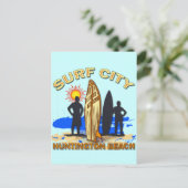 SURF CITY HUNTINGTON BEACH BRIEFKAART (Staand voorkant)