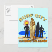 SURF CITY HUNTINGTON BEACH BRIEFKAART (Voorkant / Achterkant)