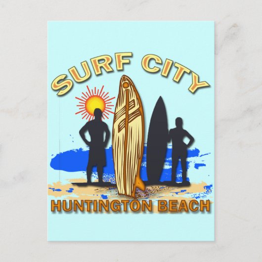 SURF CITY HUNTINGTON BEACH BRIEFKAART (Voorkant)
