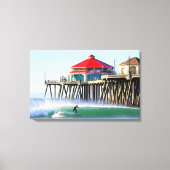 Surf City Huntington Beach Ca Canvas Afdruk (Voorkant)