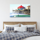 Surf City Huntington Beach Ca Canvas Afdruk (Insitu (Slaapkamer))