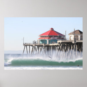 Surf City Huntington Beach Ca Poster