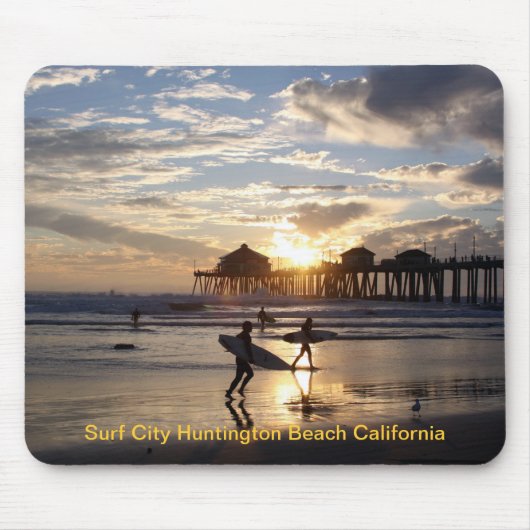Surf City Huntington Beach California Muismat (Voorkant)