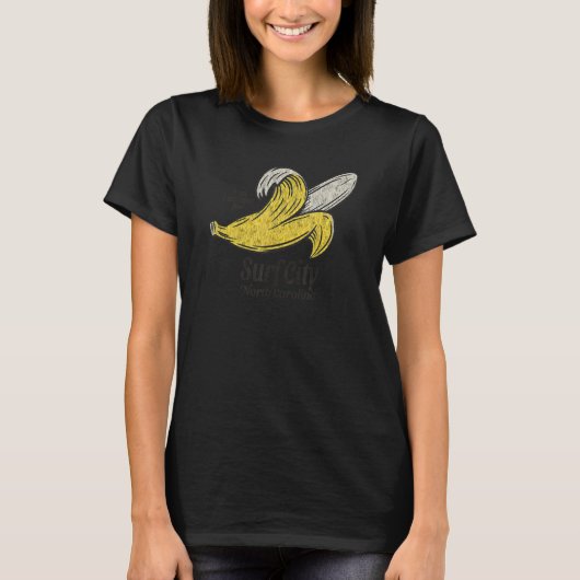 Surf City, NC Summertime Vacationing Banana T-shirt (Voorkant)
