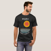 Surf City NC Summertime Vacationing Squiggly Waves T-shirt (Voorkant volledig)
