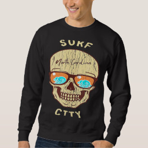 Surf City NC Summertime Vacking Skull Sunglass Trui