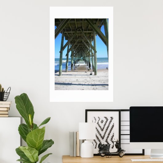 Surf City Pier Poster (Thuiskantoor)