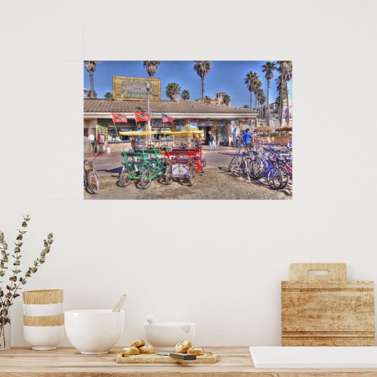 Surf City " Poster (Keuken)