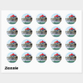 Surf City Ronde Sticker (Vel)