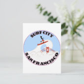 Surf City San Francisco Briefkaart (Staand voorkant)