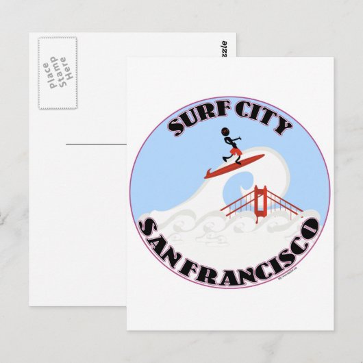 Surf City San Francisco Briefkaart (Voorkant / Achterkant)
