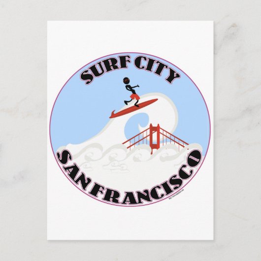 Surf City San Francisco Briefkaart (Voorkant)