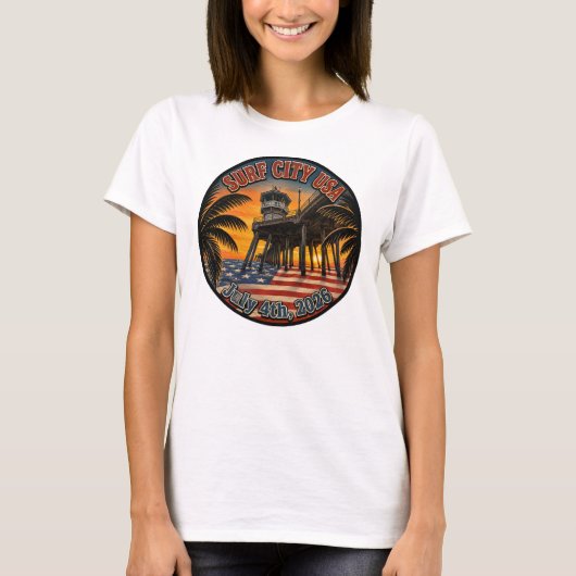 SURF CITY USA 4 juli T-shirt (Voorkant)