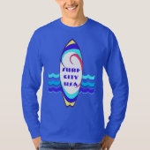 Surf City USA Surfboard Ride the Waves T-Shirt (Voorkant)