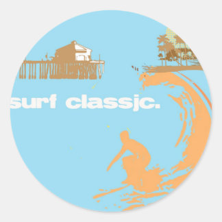 surf classic ronde sticker