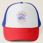  Surf Club Red White Blue California beach towns Trucker Pet (Voorkant)
