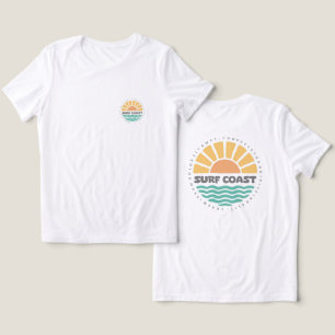 Surf Coast Vintage Zonsondergang Strand Retro Desi Tri-Blend Shirt