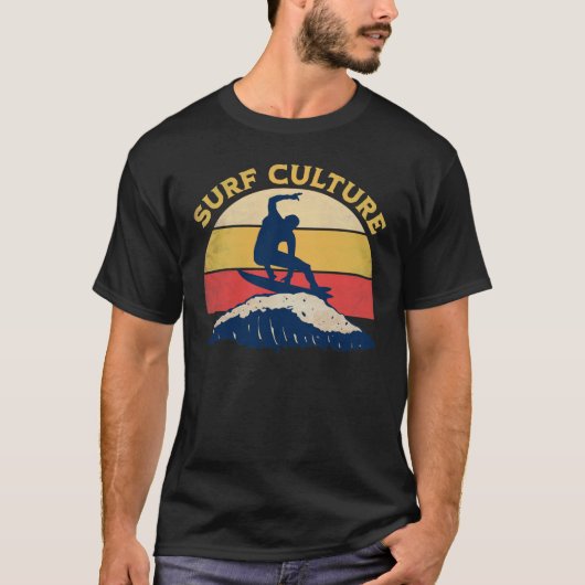 Surf Culture Retro Sunset T-shirt (Voorkant)