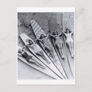  surf dames Veel strand Australië Briefkaart