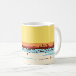 Surf Days - Galveston Island, Pleasure Pier Koffiemok