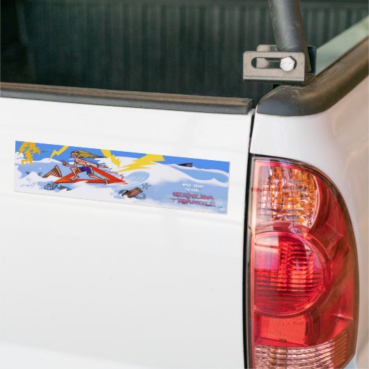 Surf De Bermuda-driehoek bumper sticker (Op Truck)