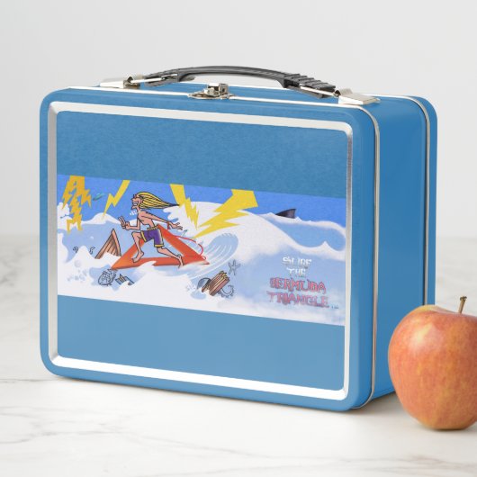 Surf De Bermuda driehoeksblauwe lunchbox (In situ)