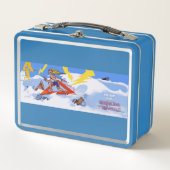 Surf De Bermuda driehoeksblauwe lunchbox (Voorkant)
