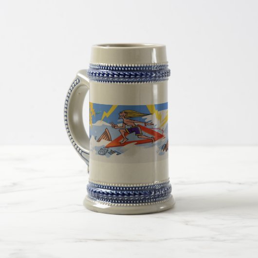Surf De Bermudadriehoek stein Bierpul (Voorkant links)