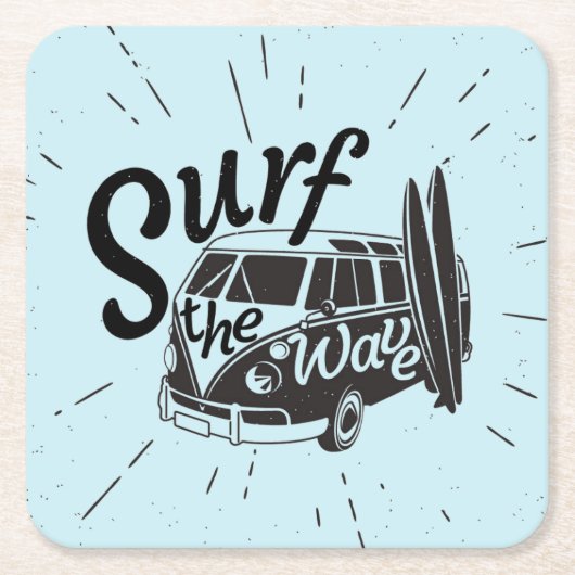 Surf de Golf Kartonnen Onderzetters (Voorkant)