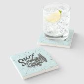 Surf de Golf Stenen Onderzetter (Zijkant)