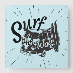 Surf de Golf Vierkante Klok