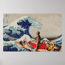 Surf de Grote Golf Poster