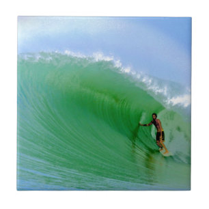 Surf de perfecte surfgolf Nias Island Tegeltje
