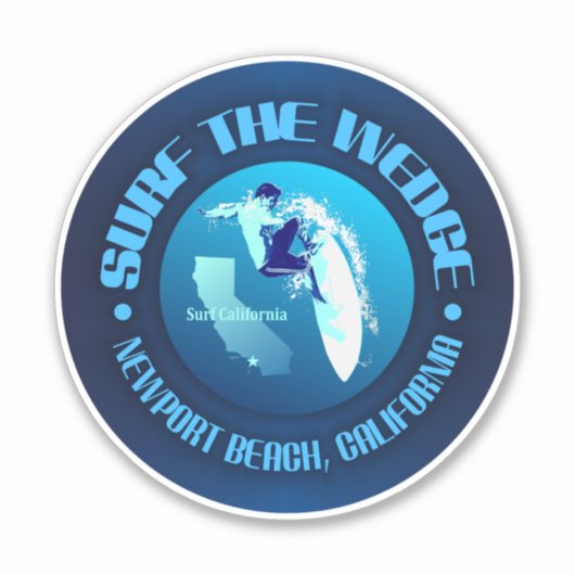 Surf de Rand Sticker (Voorkant)