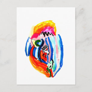 Surf de zomer op briefkaart