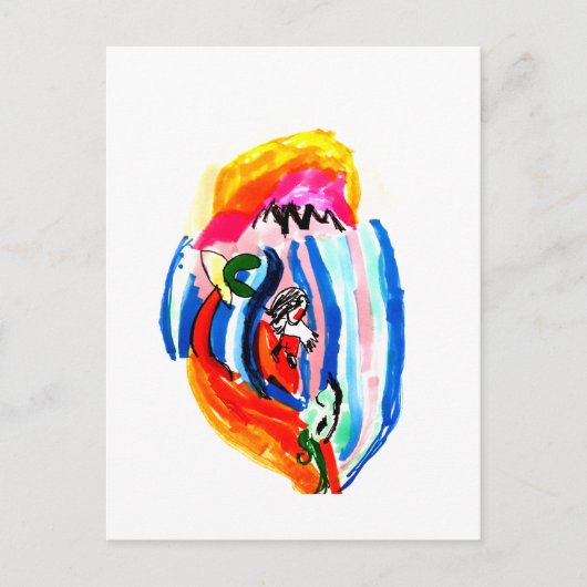 Surf de zomer op briefkaart (Voorkant)