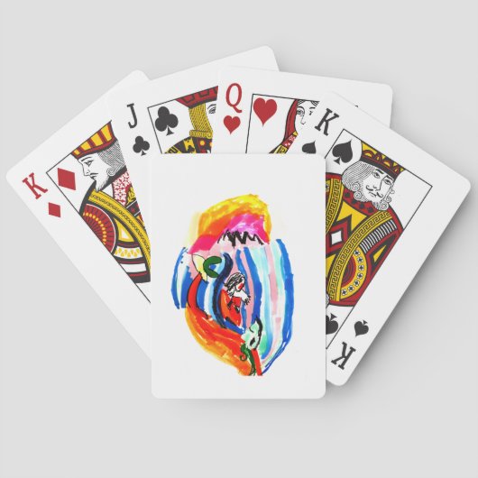 Surf de zomer op pokerkaarten (Achterkant)