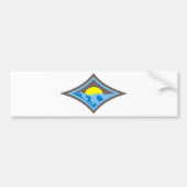 Surf diamant 3 bumpersticker (Voorkant)