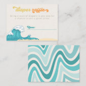 Surf Diaper Raffle Card | Diaper Raffle Informatiekaartje (Voorkant / Achterkant)