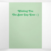 Surf Dog Birthday Card Drieluik Uitnodiging (Binnenkant midden)